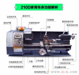 210s加長版小型車床 微型車床的多功能應(yīng)用與五金交電領(lǐng)域